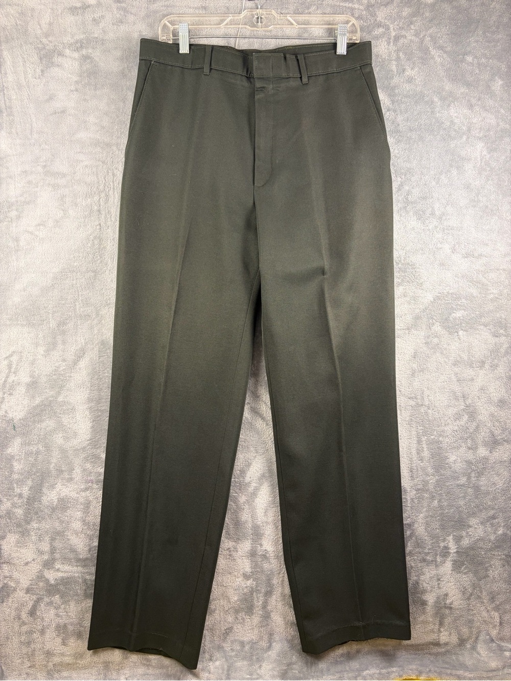 Levi's Action Slacks Vintage Creased Olive Green Men's Dress Pants 34x32